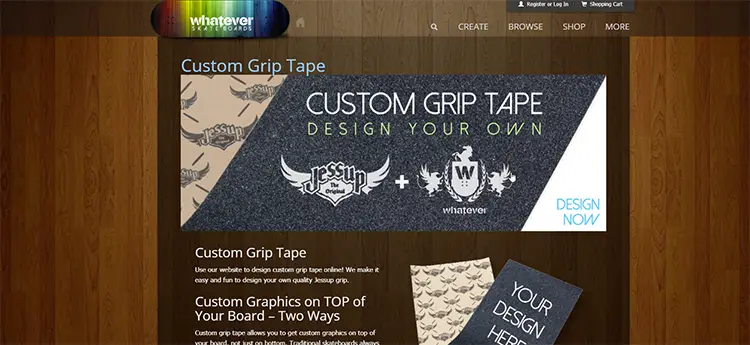 whatever skateboards custom griptape